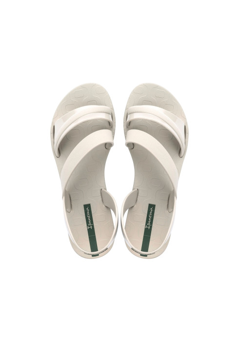 Жіночі молочно-бежеві сандалі Ipanema Vibrant Sandal Fem з фактурними ремінцями вид зверху