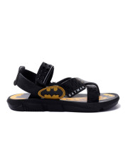 Дитячі чорні сандалії Ipanema Batman з жовтим логотипом - фото 3