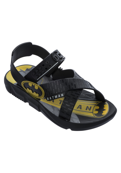 Дитячі чорні сандалії Ipanema Batman з жовтим логотипом