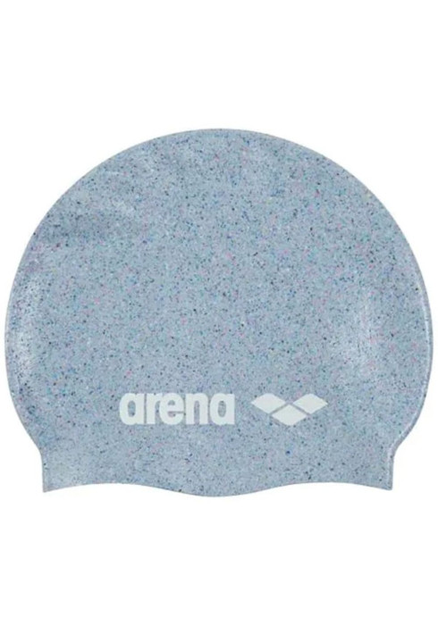 Рожева спортивна шапочка для плавання Arena Silicone Cap з білим логотипом