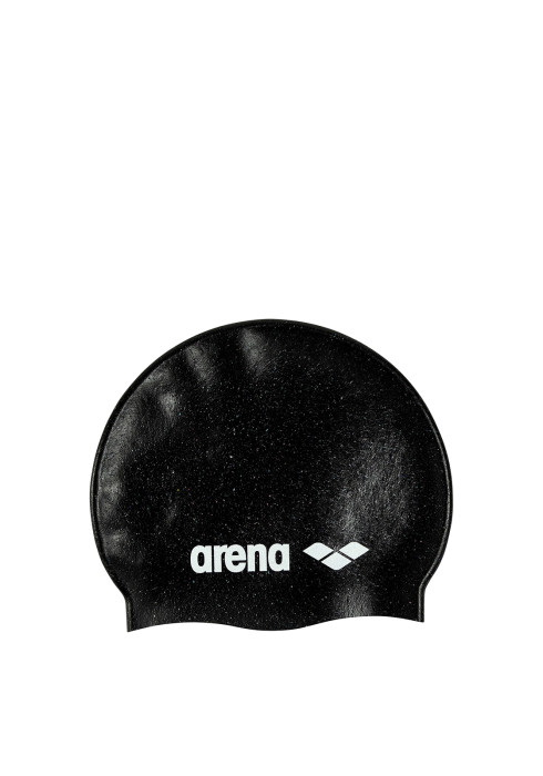 Рожева спортивна шапочка для плавання Arena Silicone Cap з білим логотипом