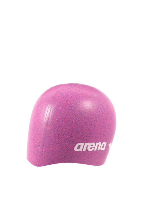 Рожева спортивна шапочка для плавання Arena Silicone Cap з білим логотипом - фото 2