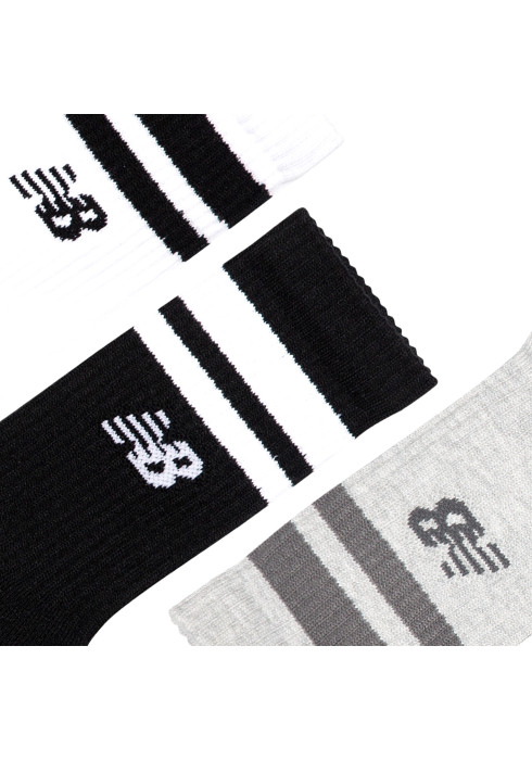 Набір із трьох пар смугастих шкарпеток New Balance Active Lifestyle Striped Crew Socks. - фото 2