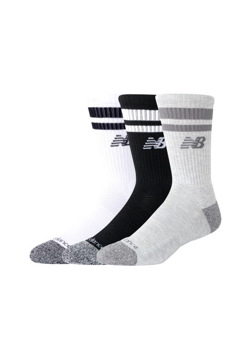 Набір із трьох пар смугастих шкарпеток New Balance Active Lifestyle Striped Crew Socks.