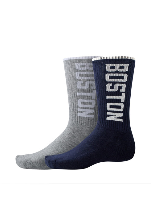 Білі, сірі та темно-сині  спортивні шкарпетки New Balance Boston з логотипом NB