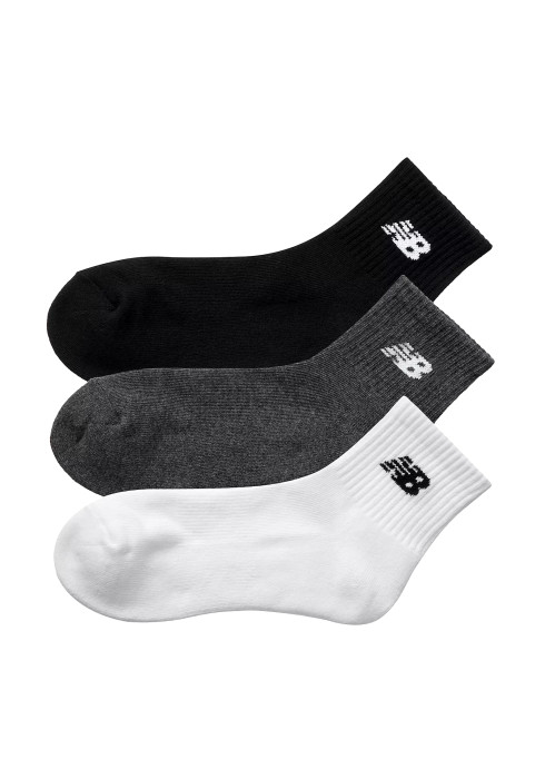 Білі та чорні короткі шкарпетки New Balance Everyday Ankle з логотипом NB - фото 2