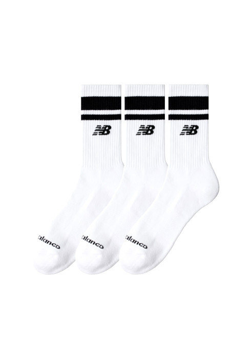 Білі спортивні шкарпетки New Balance Everyday Stripe Midcalf з кольоровими смужками - фото 2