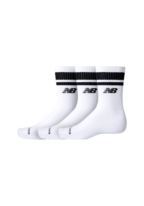 Білі спортивні шкарпетки New Balance Everyday Stripe Midcalf з кольоровими смужками