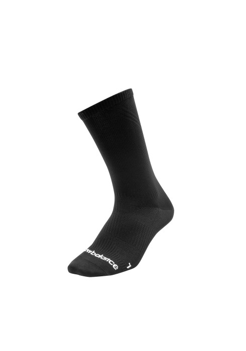 Чорні бігові шкарпетки New Balance Run Flat Knit Crew із білим логотипом
