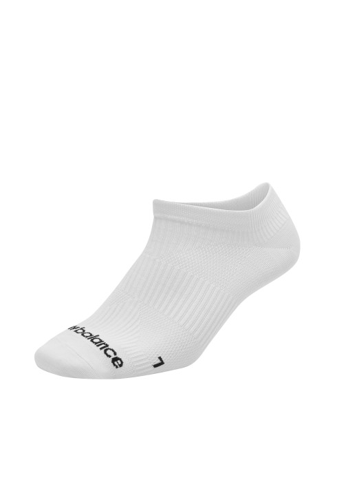 Білі низькі бігові шкарпетки New Balance Run Flat Knit No Show з логотипом