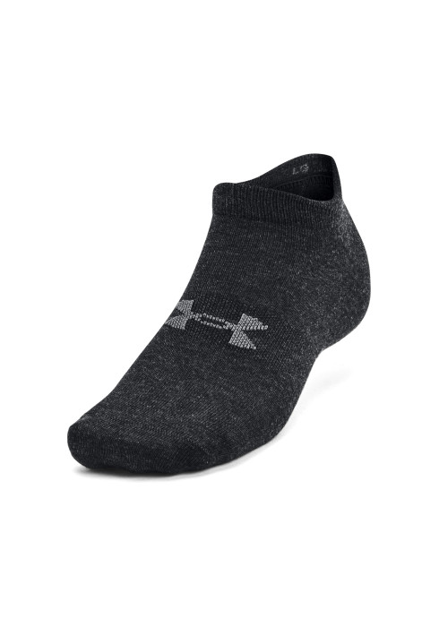 Чорні низькі шкарпетки Under Armour Essential No Show з логотипом (комплект 3 пари) - фото 2