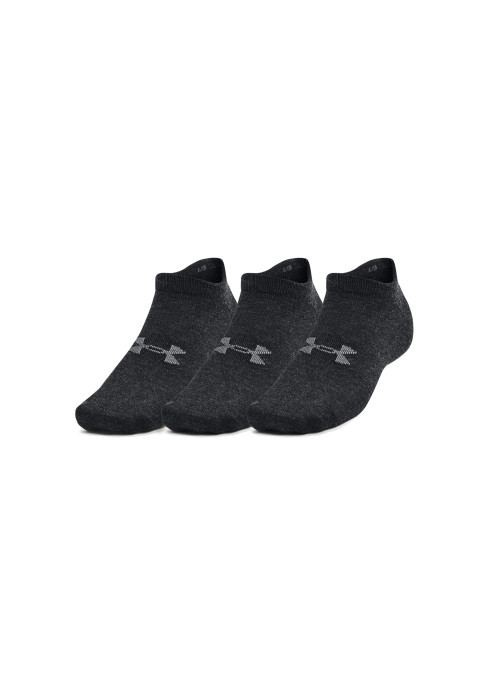Чорні низькі шкарпетки Under Armour Essential No Show з логотипом (комплект 3 пари)