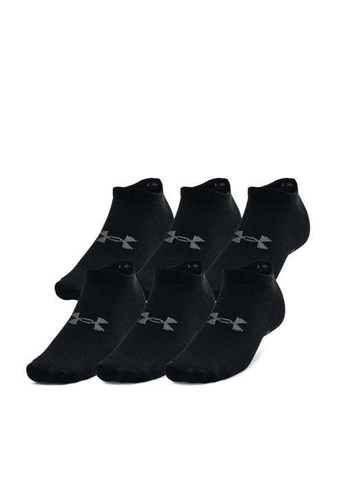 Набір із шести пар чорних спортивних шкарпеток Under Armour Essential No Show