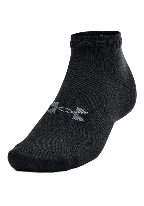 Набір із трьох пар низьких спортивних шкарпеток Under Armour Essential Low Cut у чорному та білому кольорах