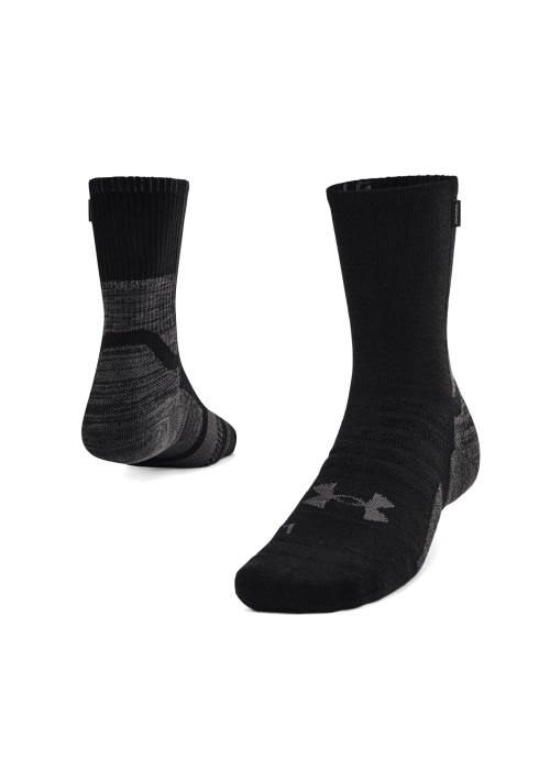Чорно-сірі камуфляжні шкарпетки Under Armour Rival FLC із вовною мериноса