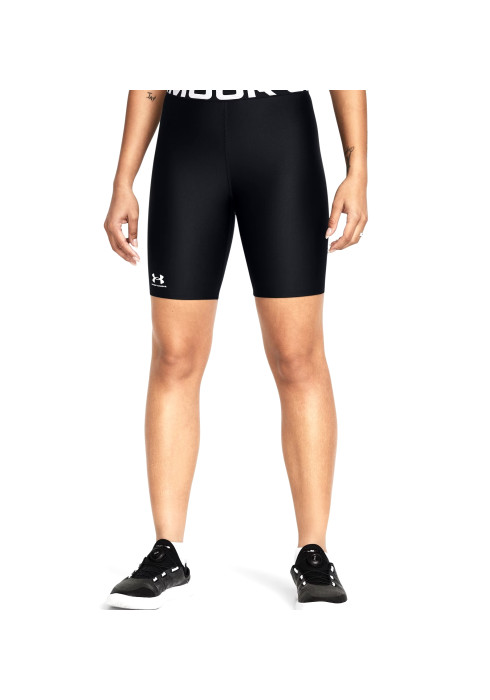 Жіночі спортивні шорти UA HeatGear® 8" чорного кольору. Модель має ультращільний крій, що облягає, довжину внутрішнього шва 8 дюймів та широкий брендований пояс з логотипом Under Armour. Магазин LikeSport.