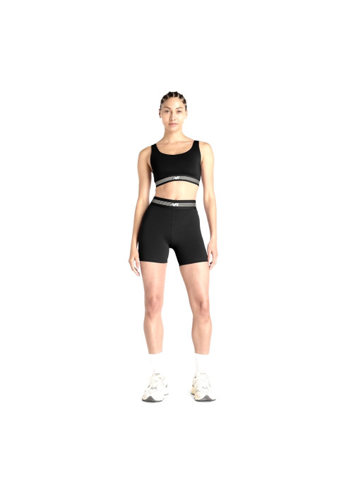 Жіночі спортивні шорти New Balance AC Fitted Short 5'' чорного кольору - фото 2