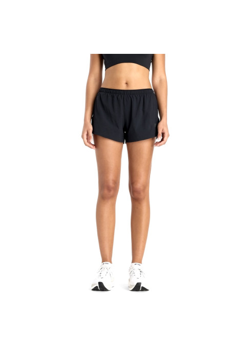 Жіночі бігові шорти New Balance Run Essentials 3" чорного кольору, вигляд спереду
