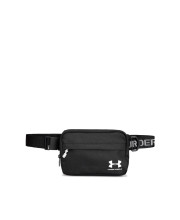 Чорна сумка на пояс Under Armour Loudon Waist Bag Xbody з логотипом бренду, вигляд спереду