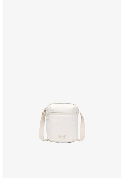 Біла сумка через плече Under Armour Essential Crossbody кольору слонової кістки, вигляд спереду