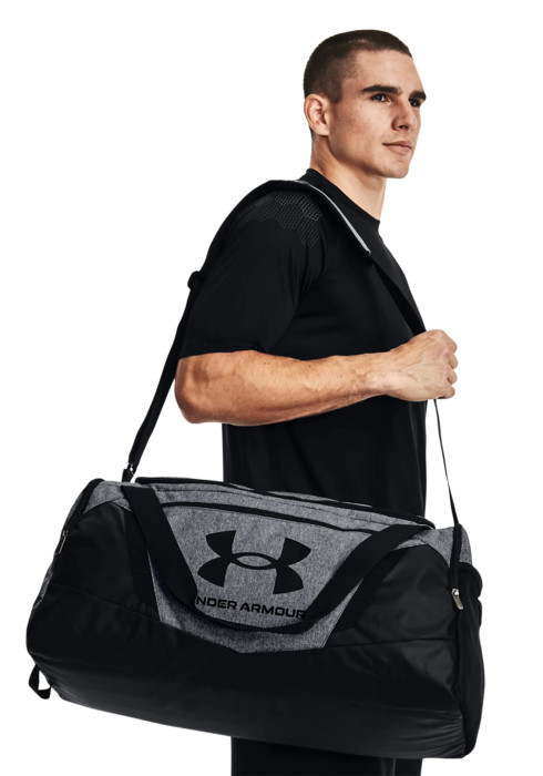 Містка сіро-чорна сумка Under Armour Undeniable 5.0 Medium із водовідштовхувальним покриттям - фото 2