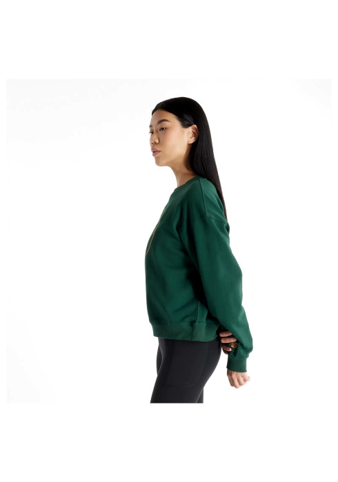 Жіночий світшот New Balance Athletics French Terry Crest Crew WT43553, з французької махри, висока горловина, графічний принт. - фото 2
