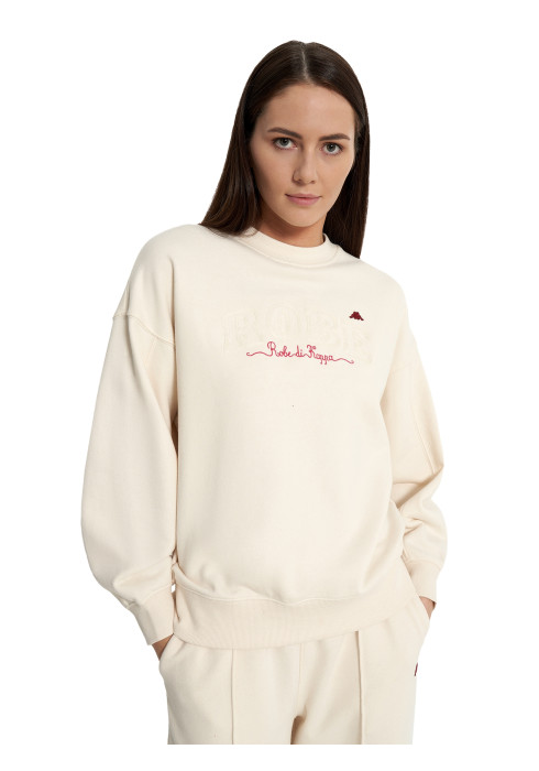 Жіночий світшот Robe di Kappa 134432R2Y, колір пісочний, з натуральної бавовни, круглий виріз, логотип на грудях. - фото 2