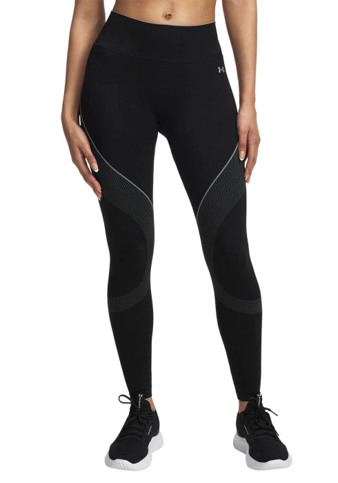 Жіночі чорні безшовні тайтси Under Armour Vanish Seamless Legging з високою посадкою, вигляд спереду