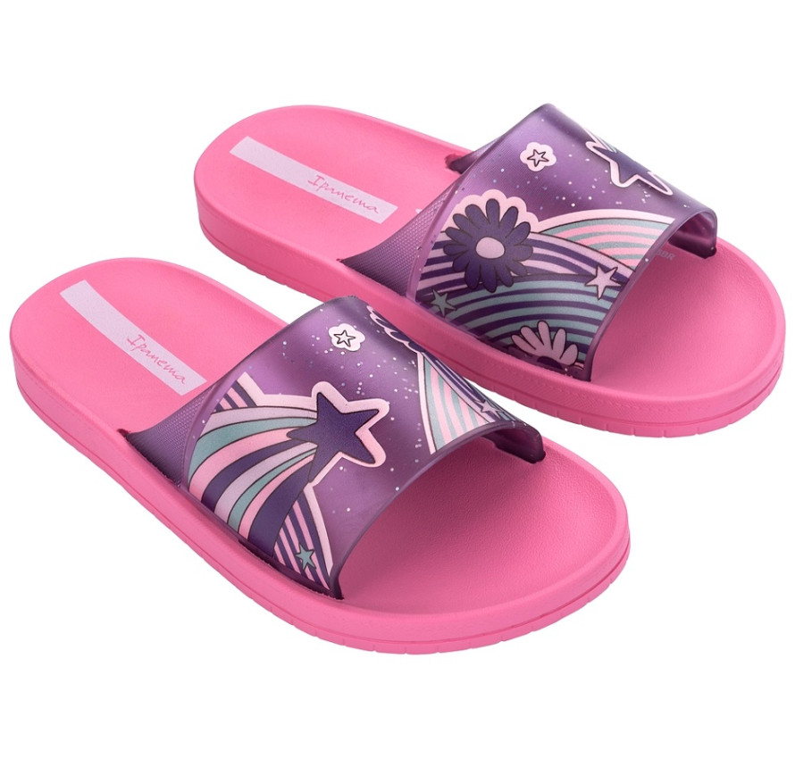 Чорні та рожеві дитячі тапочки-слайди Ipanema Join Slide Kids 