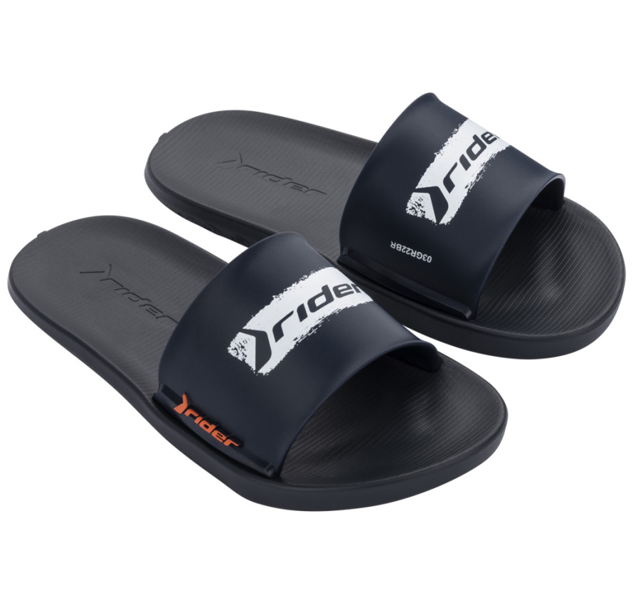 Дитячі чорні шльопанці Rider Speed Slide Inf з білим логотипом