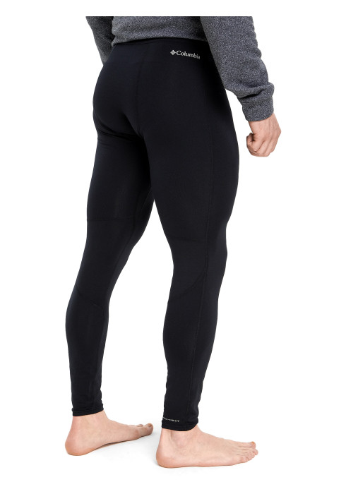 Чоловічі чорні термокальсони Columbia Omni-Heat Infinity Tight вид ззаду на білому тлі