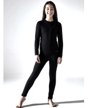 Чорний комплект підліткової термобілизни CRAFT CORE Warm Baselayer Set Jr