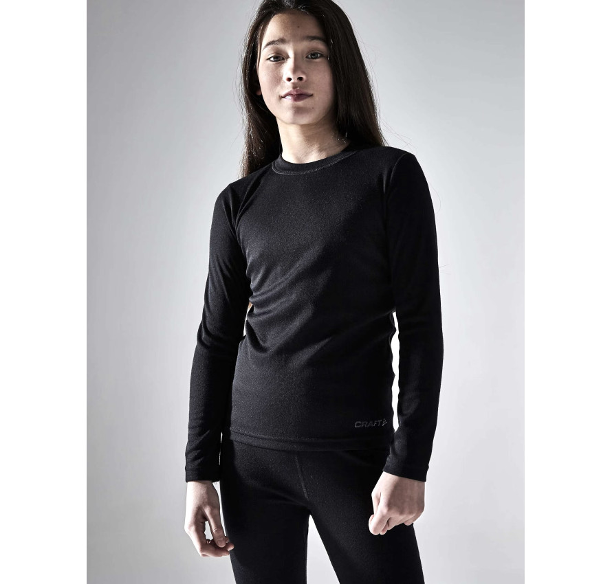 Чорний комплект підліткової термобілизни CRAFT CORE Warm Baselayer Set Jr - фото 3