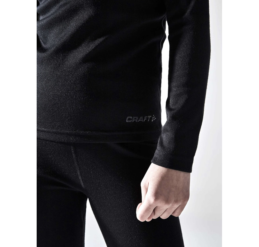 Чорний комплект підліткової термобілизни CRAFT CORE Warm Baselayer Set Jr - фото 4