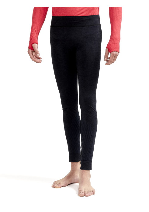 Чоловічі чорні термоштани Craft Core Dry Active Comfort з м'якого функціонального матеріалу на моделі