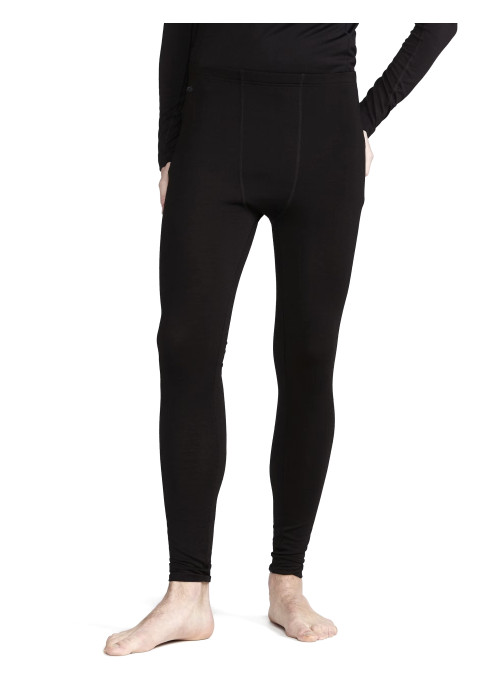 Чоловічі чорні термоштани Craft PRO Wool Merino Pant з вовною мериноса на моделі під кутом