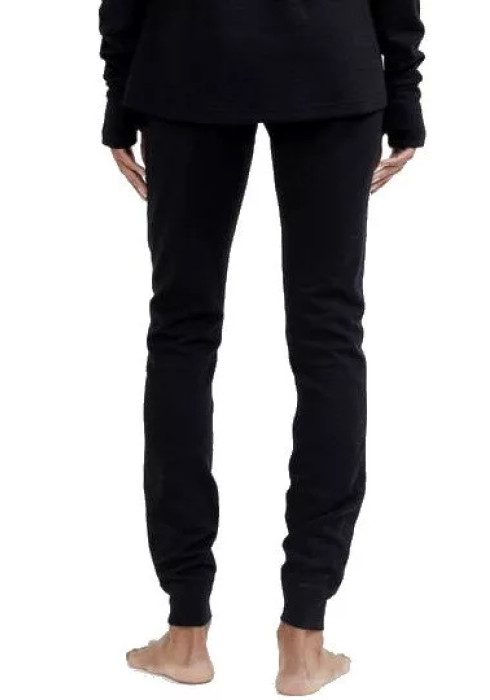 Вигляд ззаду у повний зріст на жіночі чорні термоштани Craft ADV Nordic Wool Pant на моделі