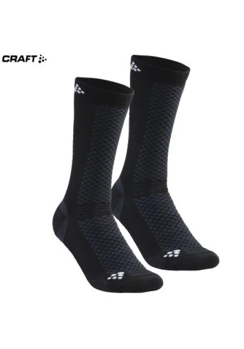 Чорні термошкарпетки CRAFT Warm Mid із вовною мериносу (комплект 2 пари)