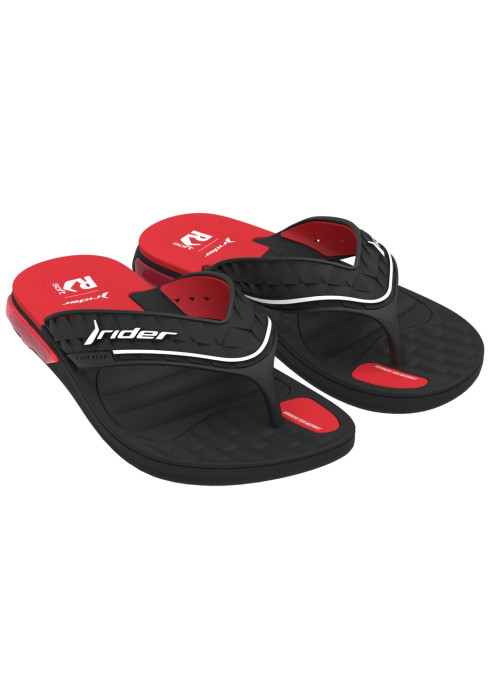 Чоловічі спортивні в'єтнамки Rider R Line Plus IV Thong AD чорно-червоні