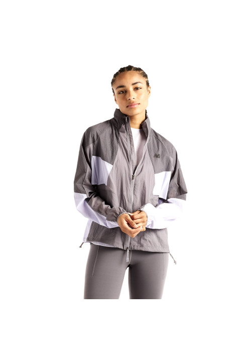 Жіноча темно-сіра бігова вітрівка New Balance Reflective RC Jacket, вигляд спереду