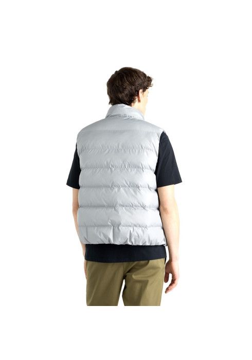 Чоловічий сірий безрукавка-жилет New Balance Boston Puffer Vest, вигляд ззаду