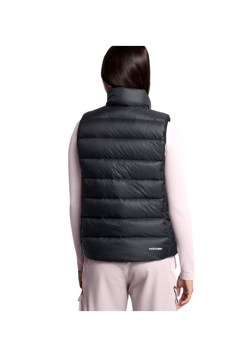 Вигляд ззаду на жіночий пуховий жилет Under Armour UA Legend Down Vest чорного кольору